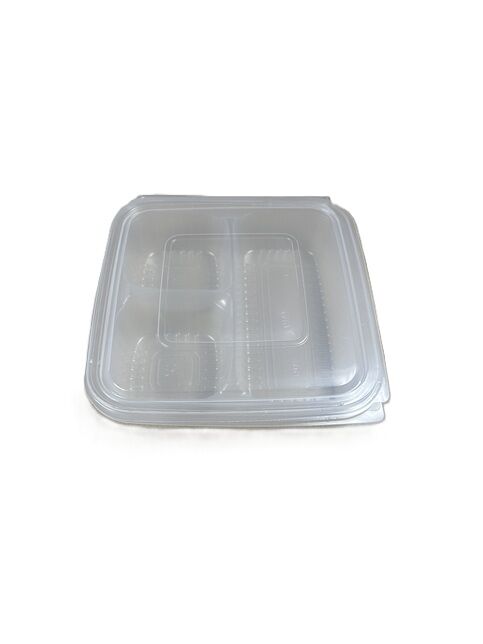 3-Division Clamshell Disposable Meal Tray - (Pack of 10)