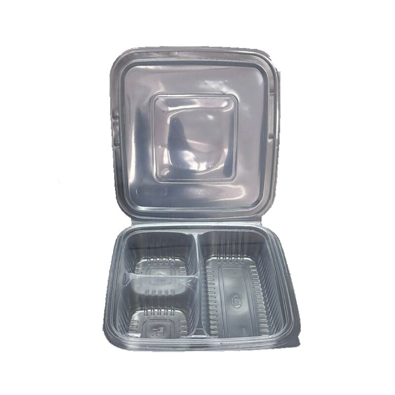 3-Division Clamshell Disposable Meal Tray - (Pack of 10) - Image 2