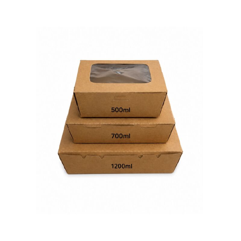 Kraft box with window - 500ml -pack of 10 - Image 3