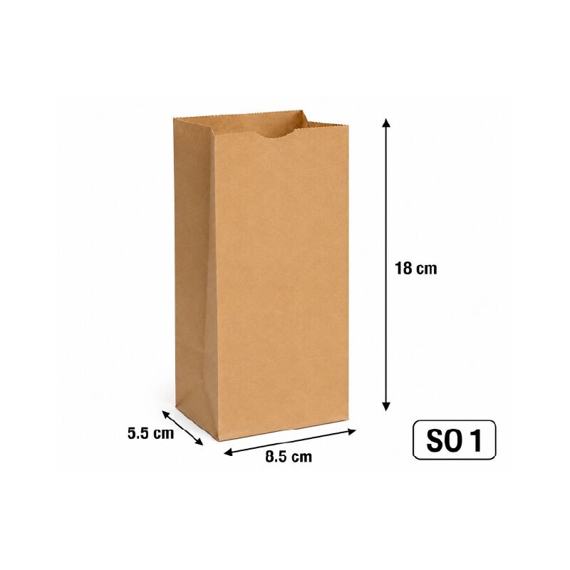 SO1 Brown Kraft Paper Bag (Sold in pack of 100)