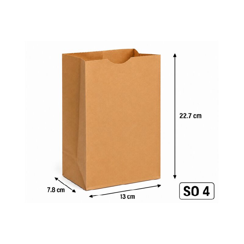 SO4 Brown Kraft Paper Bag (Sold in pack of 100)