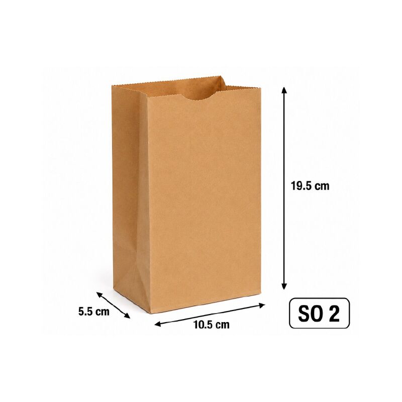 SO2 Brown Kraft Paper Bag (Sold in pack of 100)