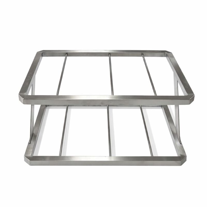 2 Tier Stainless steel buffet display stand